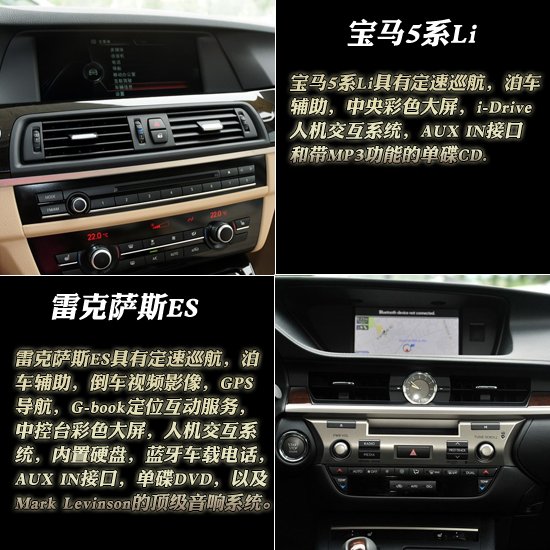 宝马5系Li对比雷克萨斯ES 后排之争