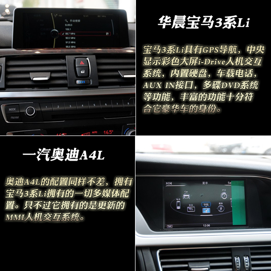 全新宝马3系Li全面对比2013款奥迪A4L