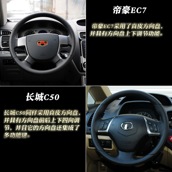  帝豪EC7对比长城C50 沉稳与运动对决