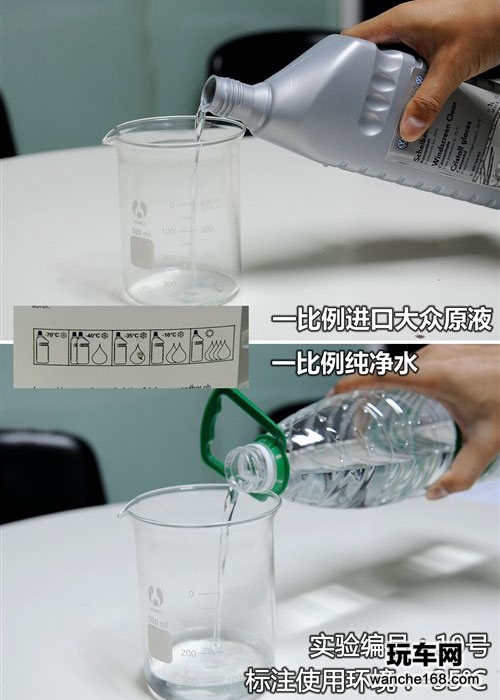 多款玻璃水抗冻性能评测对比