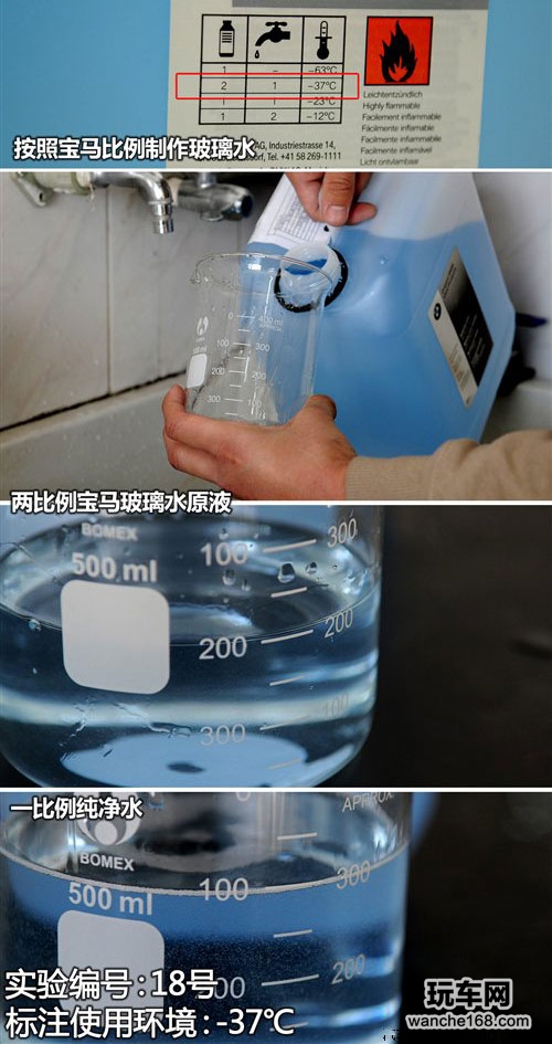 多款玻璃水抗冻性能评测对比