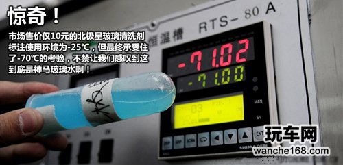多款玻璃水抗冻性能评测对比