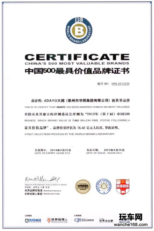 华阳九度蝉联中国500最具价值品牌