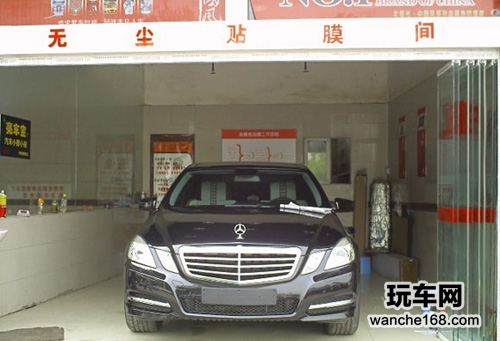 奔驰E300L贴北极光隔热膜 清凉夏天