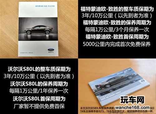 汽车保养对比 沃尔沃S80L对致胜 