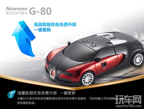 概念车造型 纽曼雷达安全预警仪G80